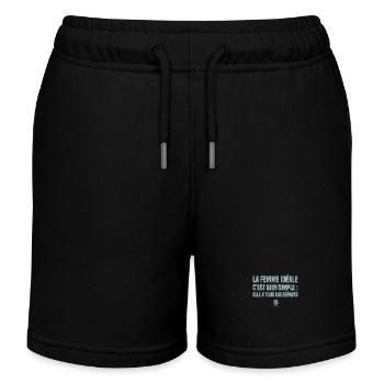 Antwort: Die ideale Frau, sie hat alle Fehler - Kinder Organic Joggingshorts Mini Bolter von Stanley/Stella - Schwarz - Vorne