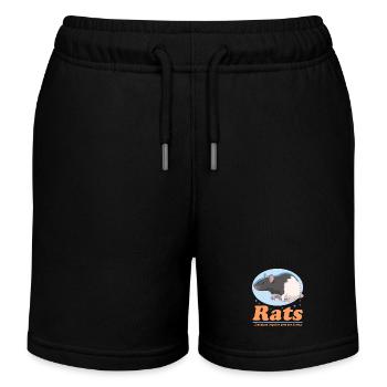 Rat Owner Rat Gift - Kids Organic Sweat Shorts by Stanley/Stella - black - Front