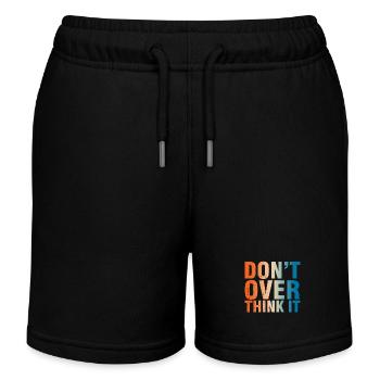Mach Dir Nicht Zu Viele Gedanken Motto - Kinder Organic Joggingshorts Mini Bolter von Stanley/Stella - Schwarz - Vorne