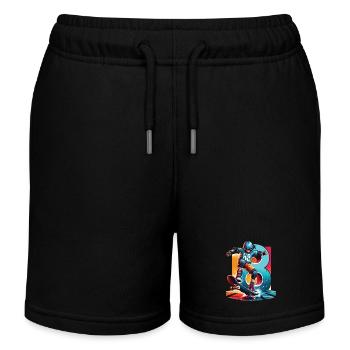 Skateboard Skater Design pour les garçons de 8 ans - Short de jogging enfant bio Stanley/Stella - noir - Devant