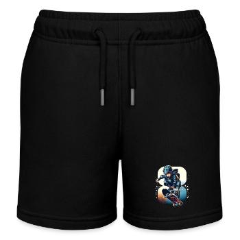 Skateboard Skater Design pour les garçons de 8 ans - Short de jogging enfant bio Stanley/Stella - noir - Devant