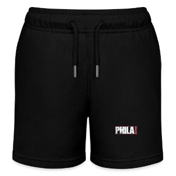 Philadelphia, Pennsylvania, a city in Pennsylvania - Kids Organic Sweat Shorts by Stanley/Stella - black - Front