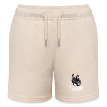 Frenchie Whisperer Owner French Bulldog - Kinder Organic Joggingshorts Mini Bolter von Stanley/Stella - Natur - Vorne