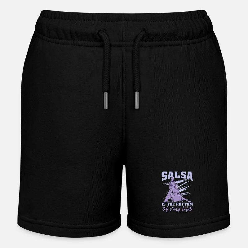 Danse salsa La salsa est le rythme de la musique Mambo - Short de jogging enfant bio Stanley/Stella - noir