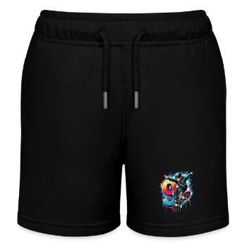 Skateboard Skater Design pour 9 ans garçons - Short de jogging enfant bio Stanley/Stella - noir - Devant