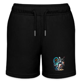 Skateboard Skater Design pour 9 ans garçons - Short de jogging enfant bio Stanley/Stella - noir - Devant