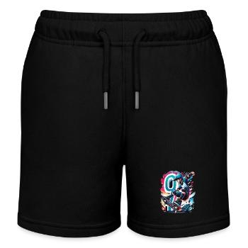Skateboard Skater Design pour 9 ans garçons - Short de jogging enfant bio Stanley/Stella - noir - Devant