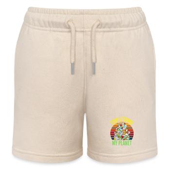 HÖR AUF, MEINEN PLANETEN MÜLLHAUFEN ZU VERMÜLLEN - Kinder Organic Joggingshorts Mini Bolter von Stanley/Stella - Natur - Vorne
