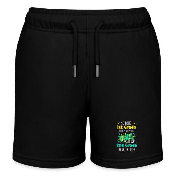 2nd Grade Elementary School Funny Saying Young School - Kids Organic Sweat Shorts by Stanley/Stella - black - Front