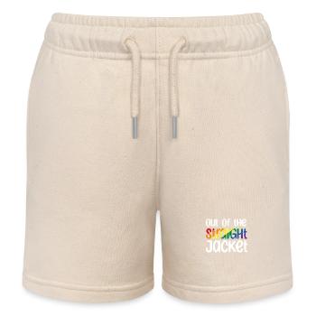 Outf Of The Straight Jacket – Outing Shirt - Kids Organic Sweat Shorts by Stanley/Stella - soft Ecru - Front