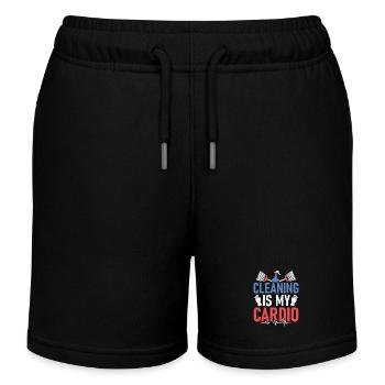 Le nettoyage est mon nettoyant cardio Entretien ménager - Short de jogging enfant bio Stanley/Stella - noir - Devant