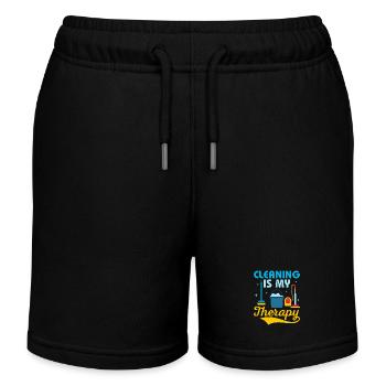 Le nettoyage est ma thérapie Nettoyeur d’entretien ménager - Short de jogging enfant bio Stanley/Stella - noir - Devant