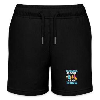 Le nettoyage, c’est un peu mon truc : nettoyeur d’entretien ménager - Short de jogging enfant bio Stanley/Stella - noir - Devant