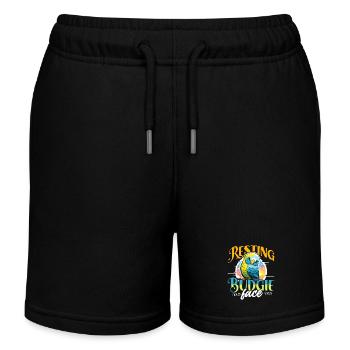 Perruche au repos Perruche visage Perruche Bird Lover - Short de jogging enfant bio Stanley/Stella - noir - Devant