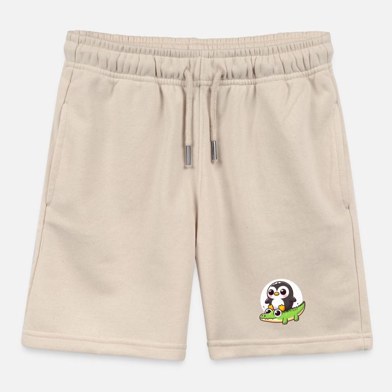 Pingouin sur crocodile Short de jogging enfant bio Stanley/Stella