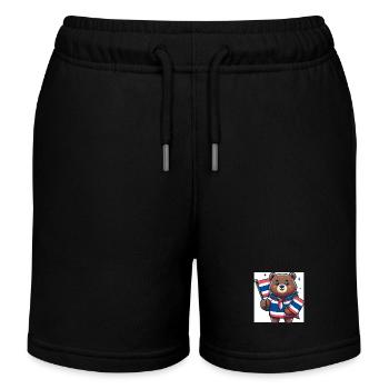 Thailand Bär - Kinder Organic Joggingshorts Mini Bolter von Stanley/Stella - Schwarz - Vorne