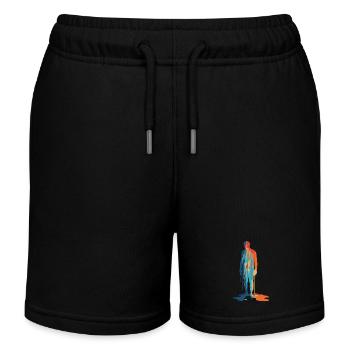Explosion of color Modern Silhouette - Kids Organic Sweat Shorts by Stanley/Stella - black - Front