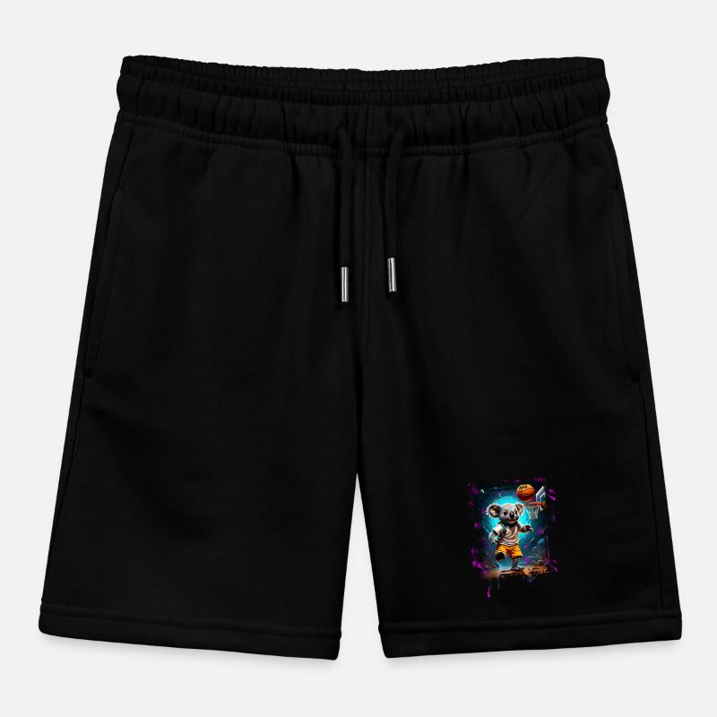 Basketball Koala Kids Organic Sweat Shorts by Stanley/Stella