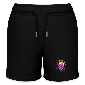 Eskalations Team Totenkopf Party - Kinder Organic Joggingshorts Mini Bolter von Stanley/Stella - Schwarz - Vorne