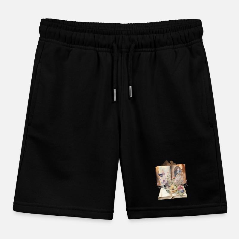 Vintage Buch Bücher Nostalgisch Blumen Kinder Organic Joggingshorts Mini Bolter von Stanley/Stella