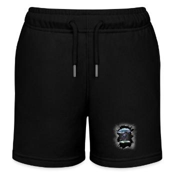 Oiseau, Météo, Pluie, Parapluie, Dark Crow - Short de jogging enfant bio Stanley/Stella - noir - Devant