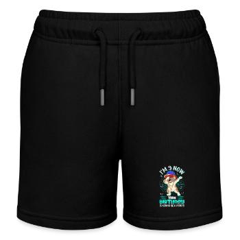 9e anniversaire 9 ans cadeau idée cadeau - Short de jogging enfant bio Stanley/Stella - noir - Devant