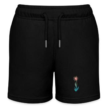 Blume Natur Botanik - Kinder Organic Joggingshorts Mini Bolter von Stanley/Stella - Schwarz - Vorne