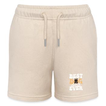 Best Dog Dad Ever German Shepherd Puppy Mom Dad - Kinder Organic Joggingshorts Mini Bolter von Stanley/Stella - Natur - Vorne