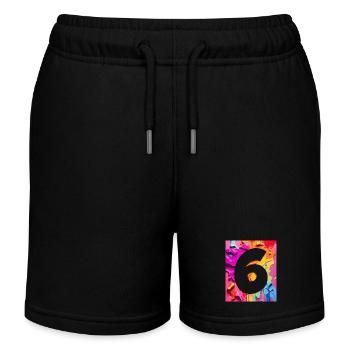 NR. 6 NUMMER 6 BUNT 6. GEBURTSTAG - Kinder Organic Joggingshorts Mini Bolter von Stanley/Stella - Schwarz - Vorne