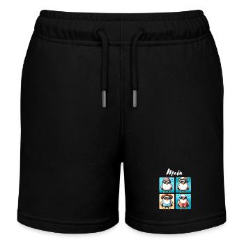 Hamburg Moin Möwe Küste Norden Nordsee Lustig - Kinder Organic Joggingshorts Mini Bolter von Stanley/Stella - Schwarz - Vorne