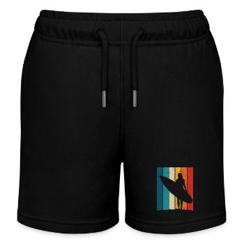 Surfen Vintage Surfer Geschenk - Kinder Organic Joggingshorts Mini Bolter von Stanley/Stella - Schwarz - Vorne