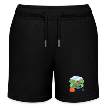 Jardinier Arachide Légumes Citrouille Octobre - Short de jogging enfant bio Stanley/Stella - noir - Devant