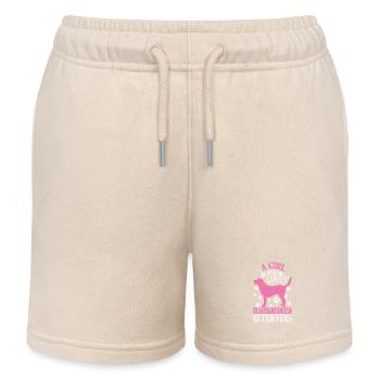 A Girl who loves Chesapeake Bay Retrievers - Kinder Organic Joggingshorts Mini Bolter von Stanley/Stella - Natur - Vorne