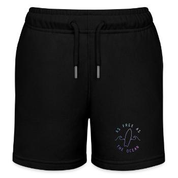 Surfer Vintage Surf Geschenk - Kinder Organic Joggingshorts Mini Bolter von Stanley/Stella - Schwarz - Vorne