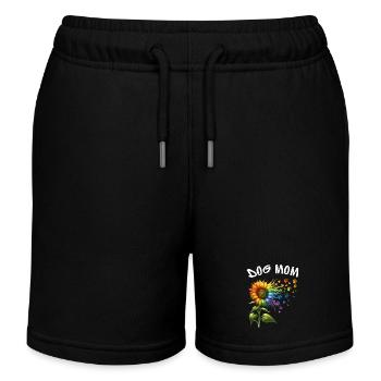 Dog Mom Hund Muttertag Sonnenblume Regenbogen Wau - Kinder Organic Joggingshorts Mini Bolter von Stanley/Stella - Schwarz - Vorne