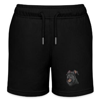 Schnauzer géant | Schnauzer géant | Caricature - Short de jogging enfant bio Stanley/Stella - noir - Devant