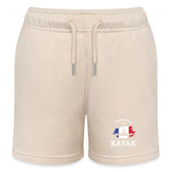 Ich kann nicht Kajak Kajakfahrer Kanu Paddel - Kinder Organic Joggingshorts Mini Bolter von Stanley/Stella - Natur - Vorne