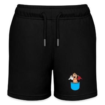 Taschen Erdnuss Engel Teufel Schutzengel - Kinder Organic Joggingshorts Mini Bolter von Stanley/Stella - Schwarz - Vorne