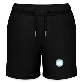 chien mignon avec une fourrure blanche - Short de jogging enfant bio Stanley/Stella - noir - Devant