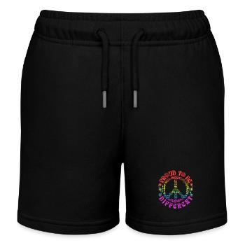 Fiers d’être différents - Peace Logo Pride Love - Short de jogging enfant bio Stanley/Stella - noir - Devant