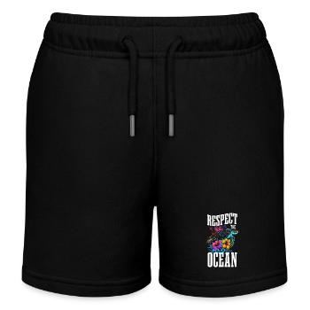 Ozean Taucher Surfer Geschenk - Kinder Organic Joggingshorts Mini Bolter von Stanley/Stella - Schwarz - Vorne