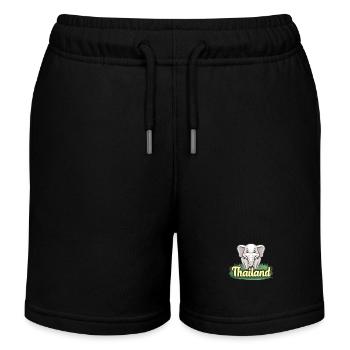 Stolzer Elefant aus Thailand - Kinder Organic Joggingshorts Mini Bolter von Stanley/Stella - Schwarz - Vorne