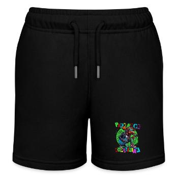 Punk Rock Mooseician - Punk Moose jouant de la guitare - Short de jogging enfant bio Stanley/Stella - noir - Devant