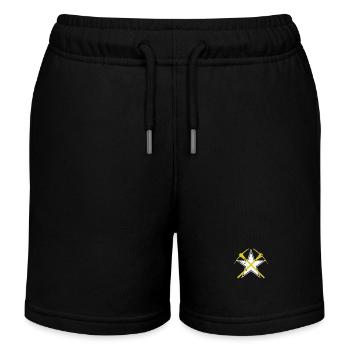 Star with mining peck - Kids Organic Sweat Shorts by Stanley/Stella - black - Front