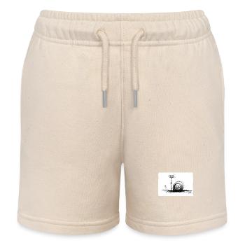 Drôle Mignon Crayon Escargot - Short de jogging enfant bio Stanley/Stella - écru doux - Devant