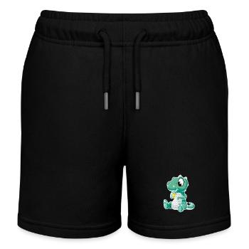 Dkrino Dinosaur Dragon Child Kids Baby - Kids Organic Sweat Shorts by Stanley/Stella - black - Front