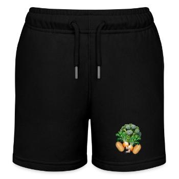 Légumes Cuisine végétarienne Cuisine Vitamines - Short de jogging enfant bio Stanley/Stella - noir - Devant