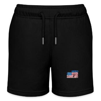 USA America Rock Music - Kids Organic Sweat Shorts by Stanley/Stella - black - Front