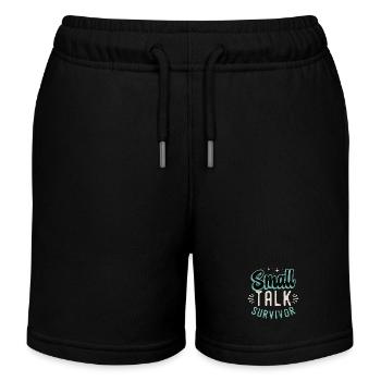 Introvert Small Talk Survivor Introvert Lifestyle - Kinder Organic Joggingshorts Mini Bolter von Stanley/Stella - Schwarz - Vorne