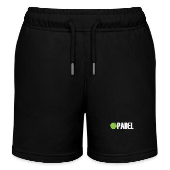 Padel Tennis Sports and Ball - Kids Organic Sweat Shorts by Stanley/Stella - black - Front